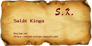 Salát Kinga névjegykártya